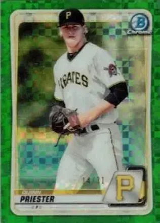 2020 Bowman Chrome X - Prospects Green X-Fractor #BCP-197 - Quinn Priester - Pittsburgh Pirates
