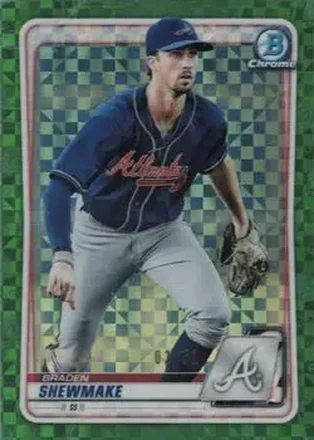 2020 Bowman Chrome X - Prospects Green X-Fractor #BCP-219 - Braden Shewmake - Atlanta Braves