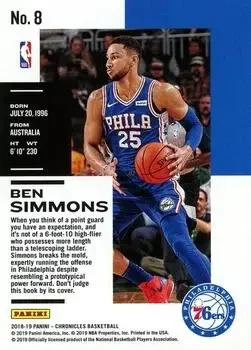 Back of Ben Simmons