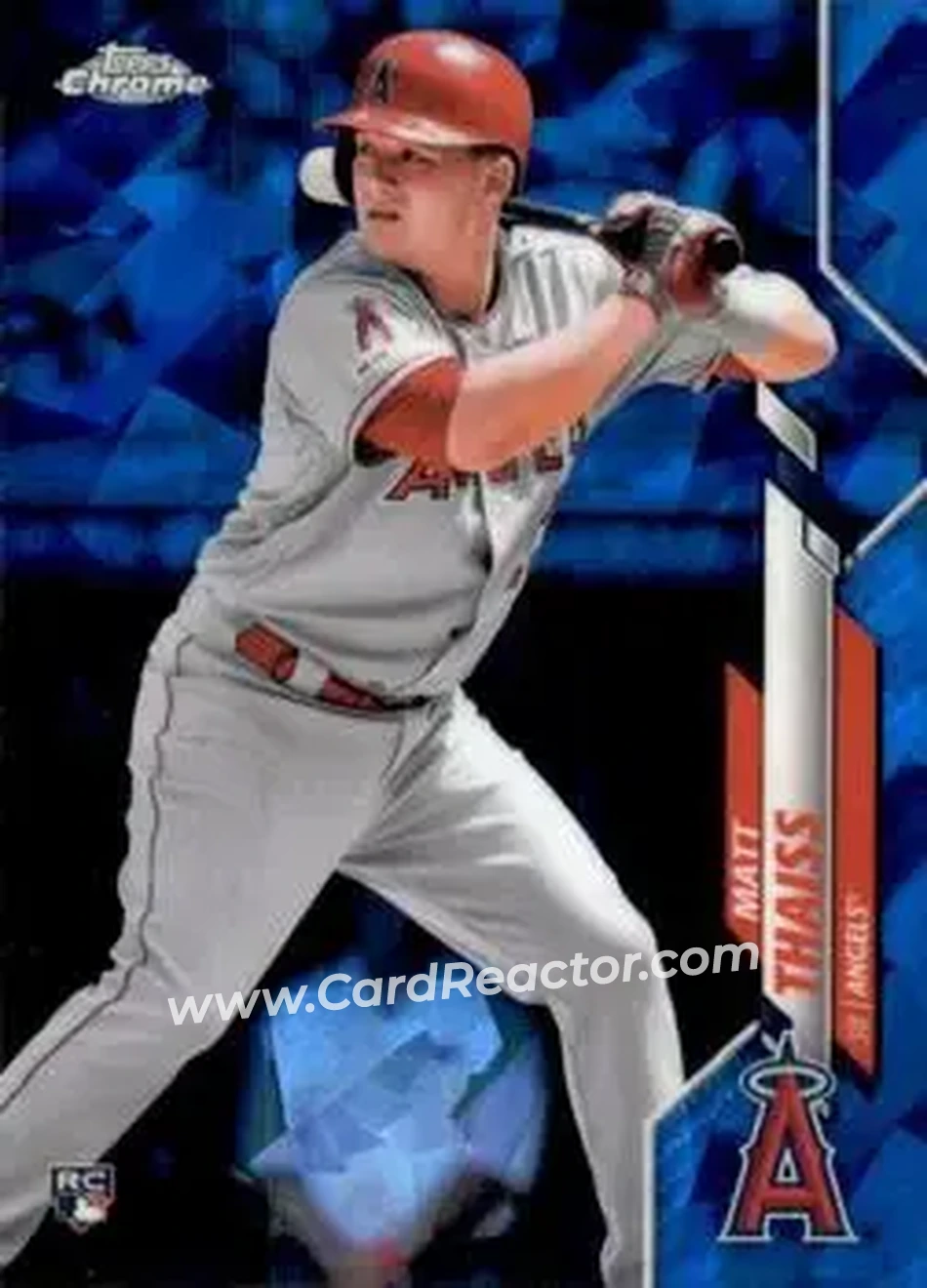 2020 Topps Chrome Sapphire Edition #115 - Matt Thaiss - Los Angeles Angels - Front