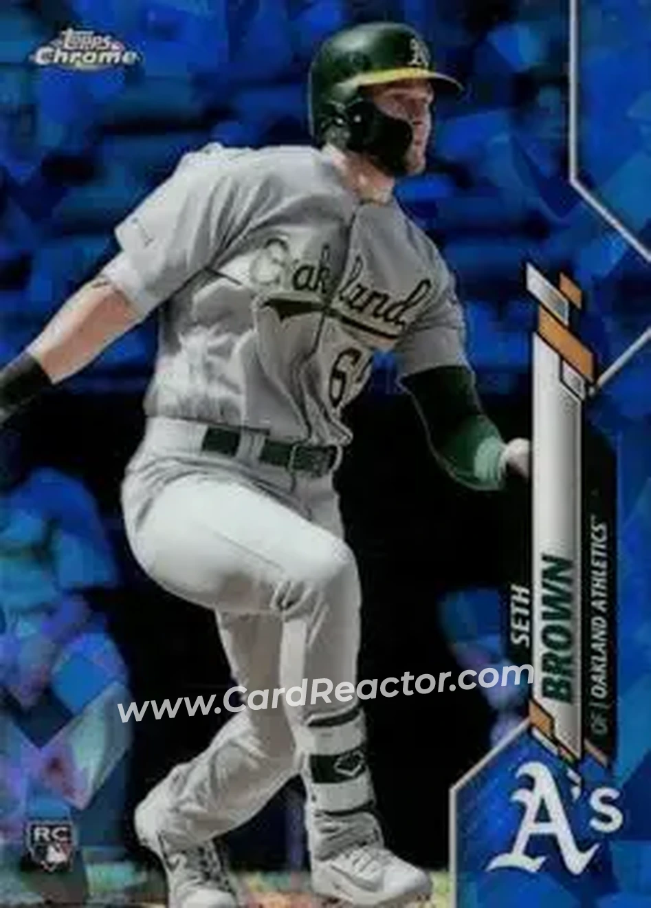 2020 Topps Chrome Sapphire Edition #123 - Seth Brown - Oakland Athletics - Front