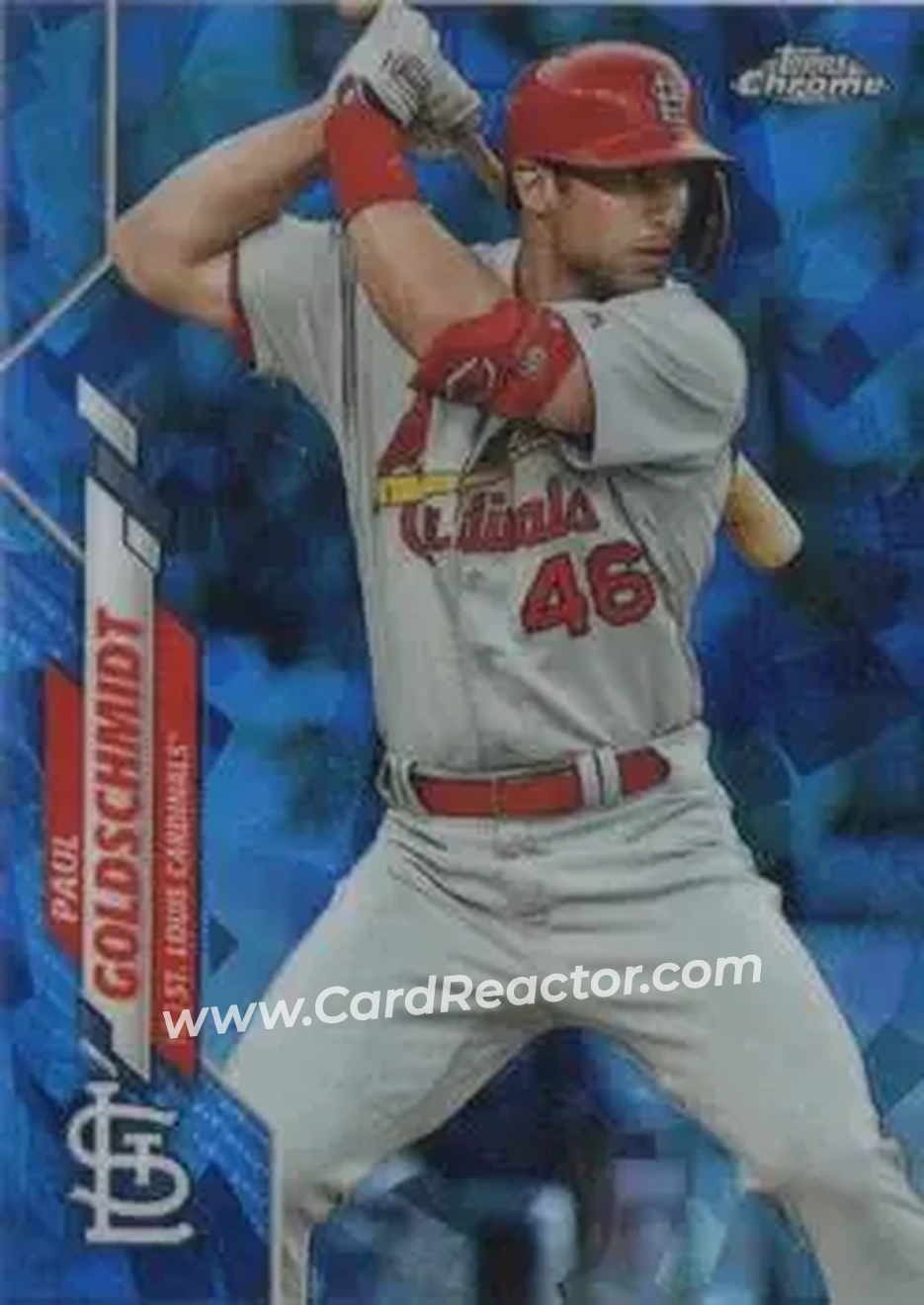 2020 Topps Chrome Sapphire Edition #145 - Paul Goldschmidt - St. Louis Cardinals - Front