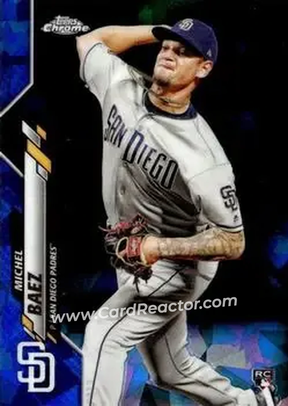 2020 Topps Chrome Sapphire Edition #162 - Michel Baez - San Diego Padres - Front