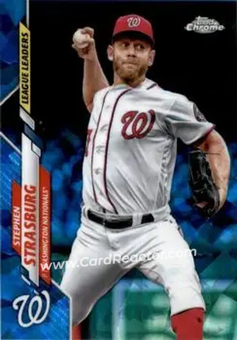 2020 Topps Chrome Sapphire Edition #181 - Stephen Strasburg - Washington Nationals - Front