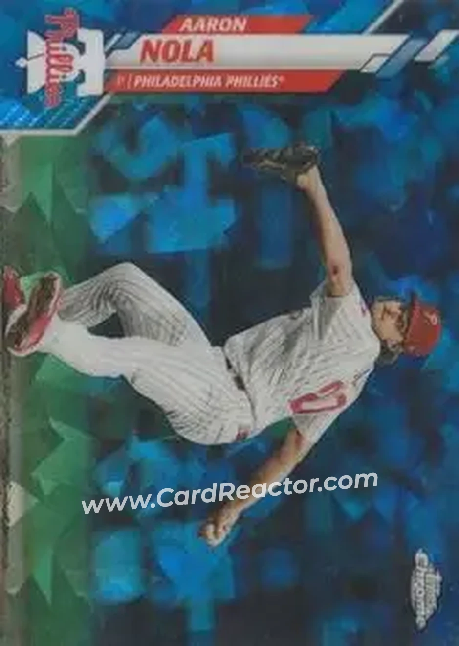 2020 Topps Chrome Sapphire Edition #190 - Aaron Nola - Philadelphia Phillies - Front
