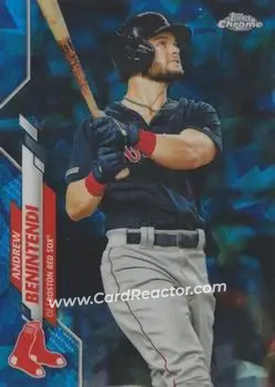 2020 Topps Chrome Sapphire Edition #196 - Andrew Benintendi - Boston Red Sox - Front