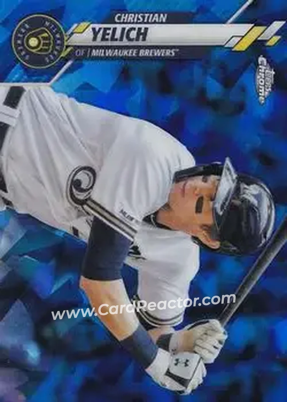 2020 Topps Chrome Sapphire Edition #200 - Christian Yelich - Milwaukee Brewers - Front
