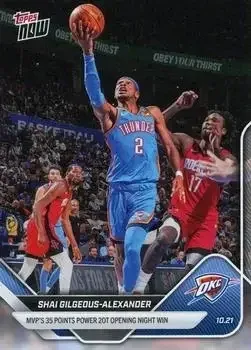 2025-26 Topps Now #1 Shai Gilgeous-Alexander