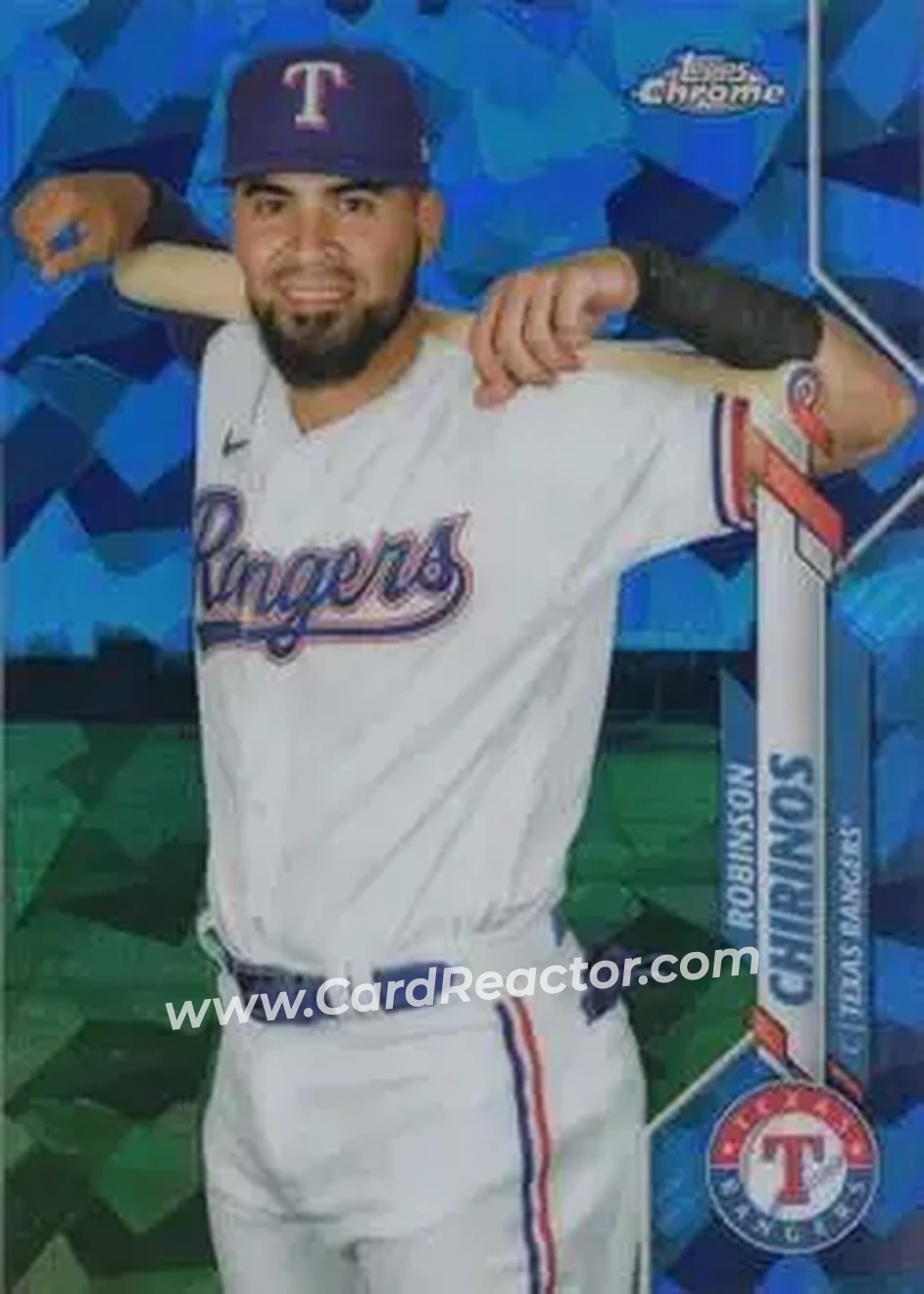 2020 Topps Chrome Update Sapphire Edition #U-116 - Robinson Chirinos - Texas Rangers