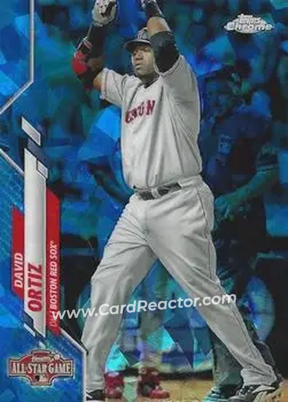 2020 Topps Chrome Update Sapphire Edition #U-124 - David Ortiz - Boston Red Sox - Front 2020 Topps Chrome Update Sapphire Edition #U-124 - David Ortiz - Boston Red Sox - Front