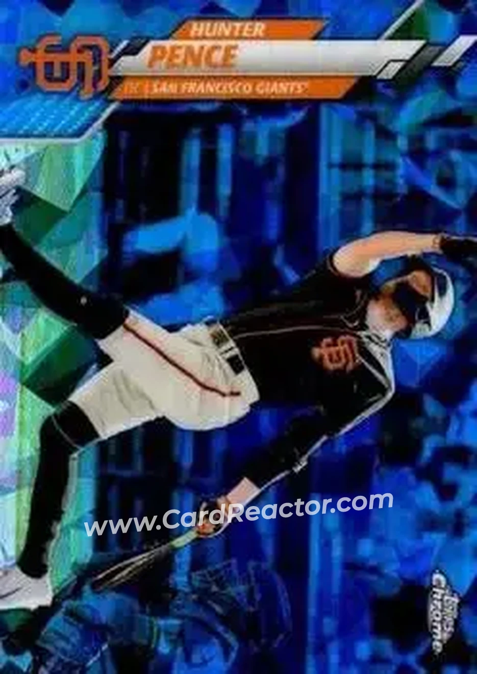 2020 Topps Chrome Update Sapphire Edition #U-129 - Hunter Pence - San Francisco Giants - Front