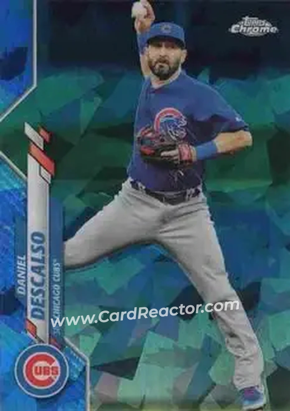 2020 Topps Chrome Update Sapphire Edition #U-132 - Daniel Descalso - Chicago Cubs - Front 2020 Topps Chrome Update Sapphire Edition #U-132 - Daniel Descalso - Chicago Cubs - Front