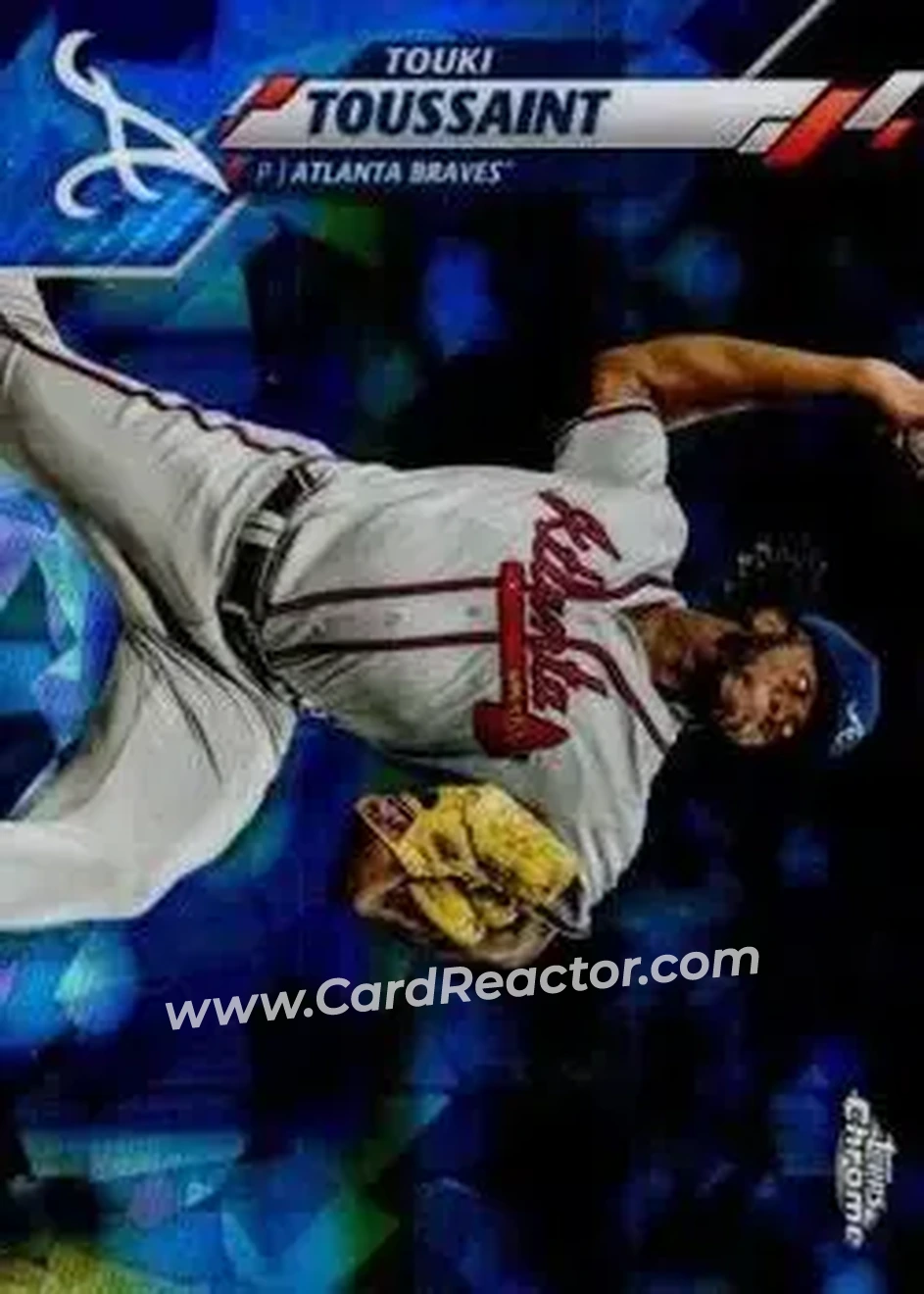 2020 Topps Chrome Update Sapphire Edition #U-137 - Touki Toussaint - Atlanta Braves - Front