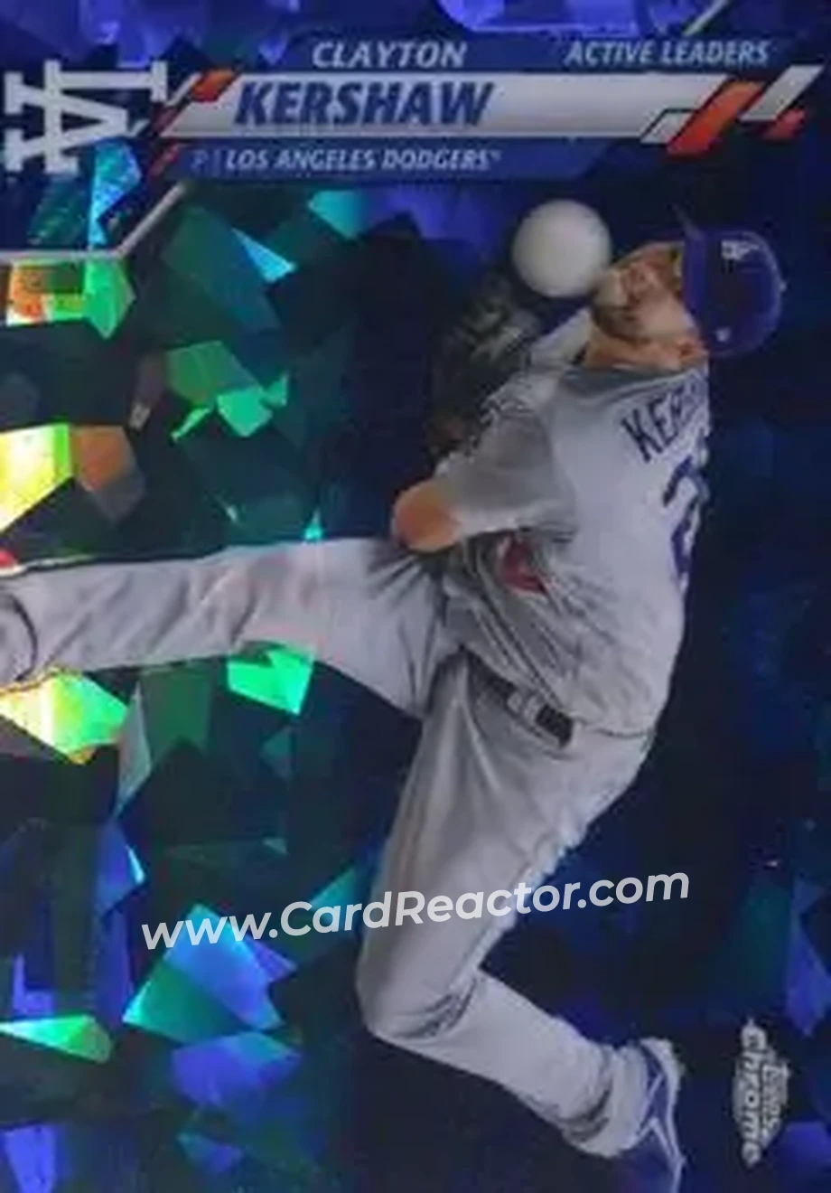 2020 Topps Chrome Update Sapphire Edition #U-140 - Clayton Kershaw - Los Angeles Dodgers - Front
