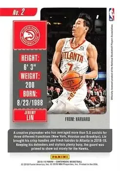 Back of Jeremy Lin