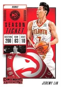 2018-19 Panini Contenders #2 - Jeremy Lin - Atlanta Hawks