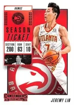2018-19 Panini Contenders #2 Jeremy Lin
