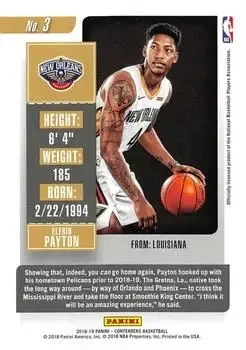 Back of Elfrid Payton