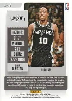 Back of DeMar DeRozan