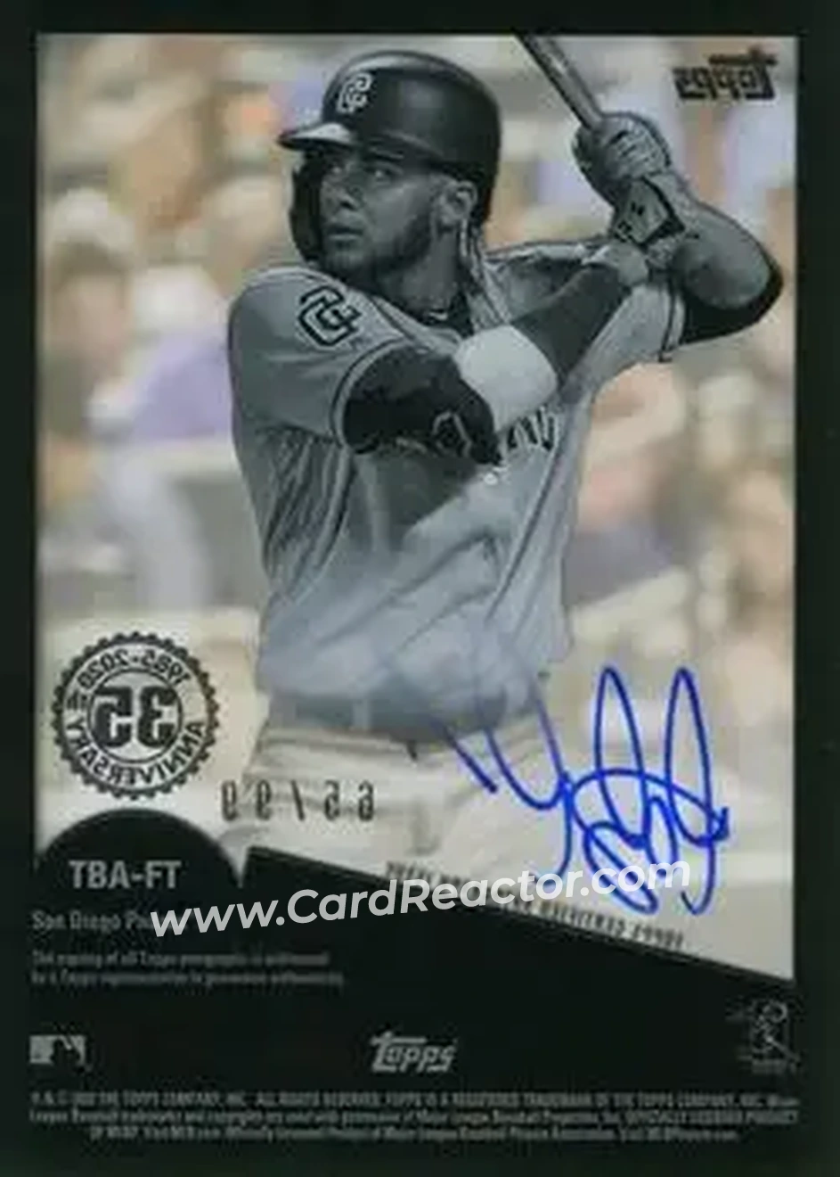 2020 Topps Clearly Authentic - 1985 Topps Baseball Autographs Green #TBA-FT - Fernando Tatis Jr. - San Diego Padres - Back