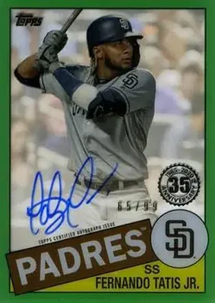 2020 Topps Clearly Authentic - 1985 Topps Baseball Autographs Green #TBA-FT - Fernando Tatis Jr. - San Diego Padres