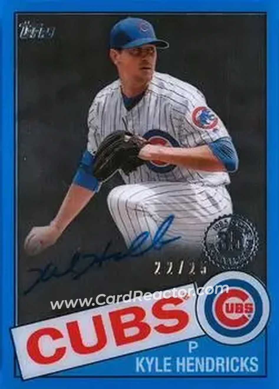 2020 Topps Clearly Authentic - 1985 Topps Baseball Autographs Blue #TBA-KH - Kyle Hendricks - Chicago Cubs - Front 2020 Topps Clearly Authentic - 1985 Topps Baseball Autographs Blue #TBA-KH - Kyle Hendricks - Chicago Cubs - Front