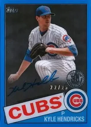 2020 Topps Clearly Authentic - 1985 Topps Baseball Autographs Blue #TBA-KH - Kyle Hendricks - Chicago Cubs