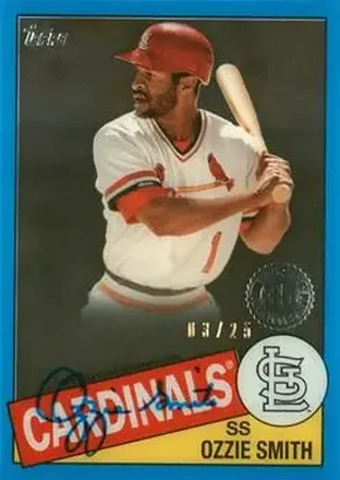 2020 Topps Clearly Authentic - 1985 Topps Baseball Autographs Blue #TBA-OSM - Ozzie Smith - St. Louis Cardinals