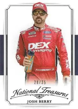 2025 Panini National Treasures - 2016 Throwback #28 - Josh Berry - Wood Brothers Racing