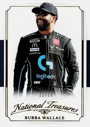 2025 Panini National Treasures - 2016 Throwback Gold #14 - Bubba Wallace - 23XI Racing
