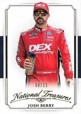 2025 Panini National Treasures - 2016 Throwback Gold #28 - Josh Berry - Wood Brothers Racing