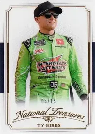2025 Panini National Treasures - 2016 Throwback Gold #38 - Ty Gibbs - Joe Gibbs Racing