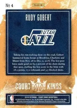 Back of Rudy Gobert