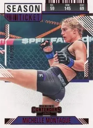 2025 Panini Contenders PFL - Season Ticket Red #9 - Michelle Montague