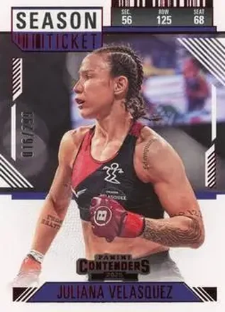2025 Panini Contenders PFL - Season Ticket Red #24 - Juliana Velasquez