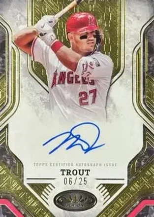2025 Topps Tier One - Prime Performers Autographs #PPA-MTR - Mike Trout - Los Angeles Angels