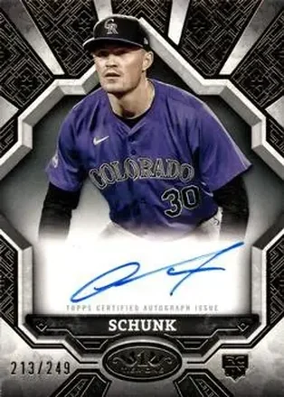 2025 Topps Tier One - Break Out Autographs #BOA-AS - Aaron Schunk - Colorado Rockies