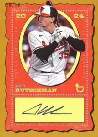 2024 Topps Brooklyn Collection - Autographs Gold #AC-AR - Adley Rutschman - Baltimore Orioles