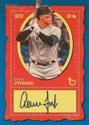 2024 Topps Brooklyn Collection - Autographs Blue #AC-AJU - Aaron Judge - New York Yankees