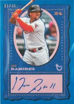 2024 Topps Brooklyn Collection - Autographs Blue #AC-JR - José Ramírez - Cleveland Guardians