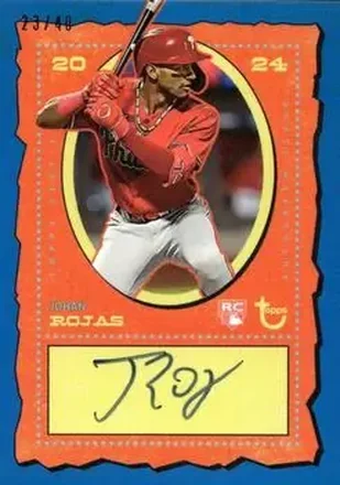 2024 Topps Brooklyn Collection - Autographs Blue #AC-JROJ - Johan Rojas - Philadelphia Phillies