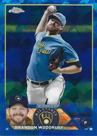 2023 Topps Chrome Update Sapphire Edition #USCS184 - Brandon Woodruff - Milwaukee Brewers