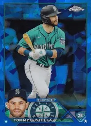 2023 Topps Chrome Update Sapphire Edition #USCS189 - Tommy La Stella - Seattle Mariners