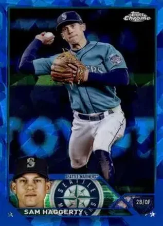 2023 Topps Chrome Update Sapphire Edition #USCS230 - Sam Haggerty - Seattle Mariners