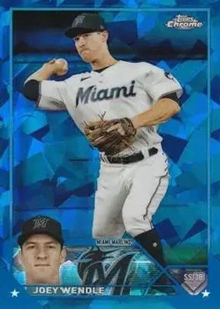 2023 Topps Chrome Update Sapphire Edition #USCS237 - Joey Wendle - Miami Marlins