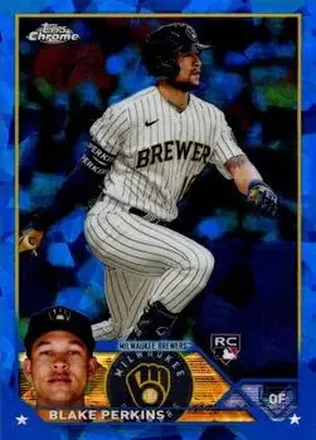 2023 Topps Chrome Update Sapphire Edition #USCS241 - Blake Perkins - Milwaukee Brewers