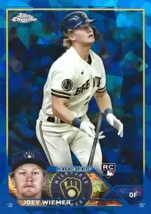 2023 Topps Chrome Update Sapphire Edition #USCS245 - Joey Wiemer - Milwaukee Brewers