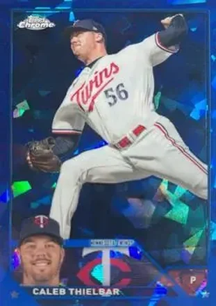 2023 Topps Chrome Update Sapphire Edition #USCS258 - Caleb Thielbar - Minnesota Twins
