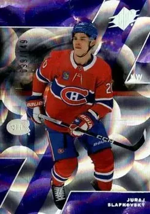 2023-24 SPx - Parallax Purple #36 - Juraj Slafkovsky - Montreal Canadiens