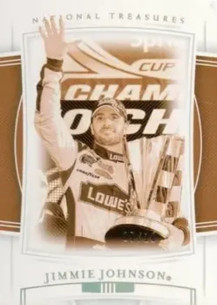 2020 Panini National Treasures - Holo Gold #98 - Jimmie Johnson - Hendrick Motorsports